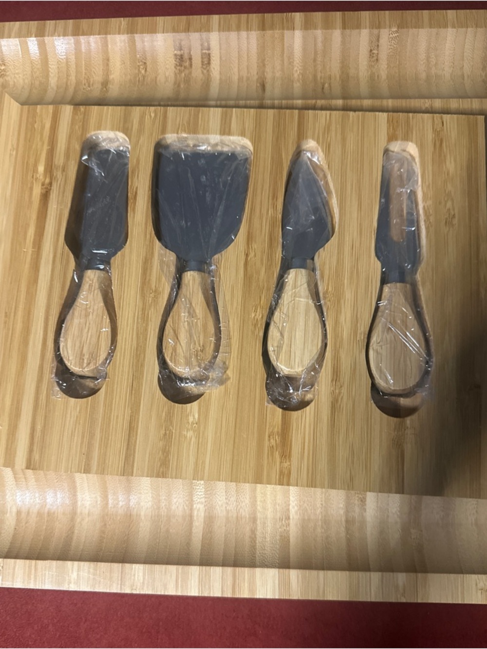 Bamboo Charcuterie Cheese Board with Cheese Tools - Picture 10 of 10